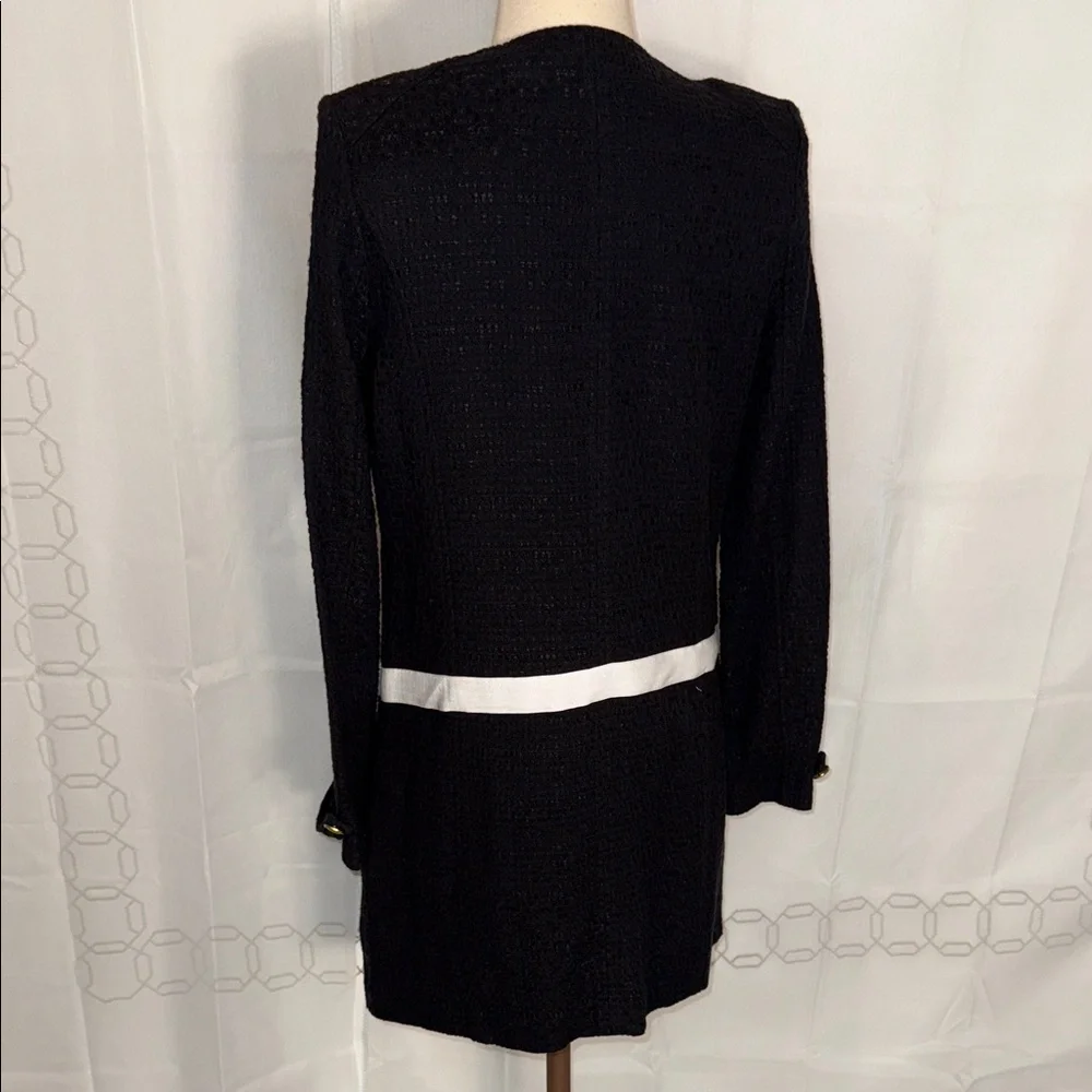 Laundry By Shelli Segal Black and White Blazer with Gold Buttons - Picture 4 of 6